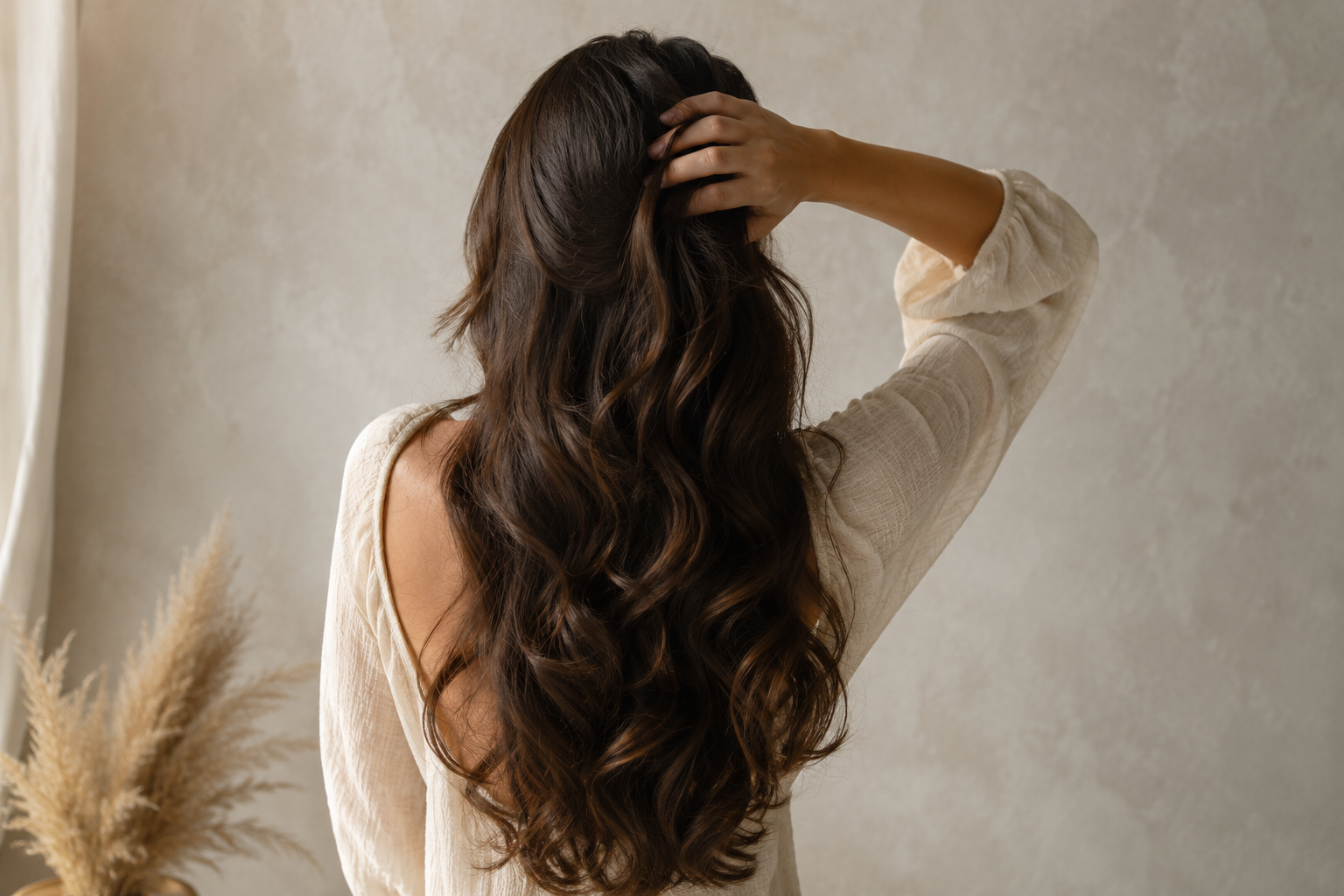 Healthy shiny hair